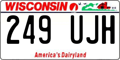 WI license plate 249UJH
