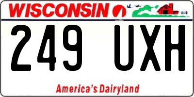 WI license plate 249UXH