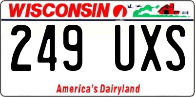 WI license plate 249UXS