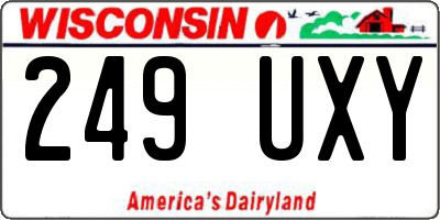 WI license plate 249UXY