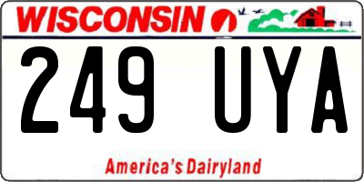 WI license plate 249UYA