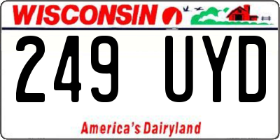 WI license plate 249UYD