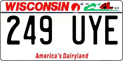 WI license plate 249UYE