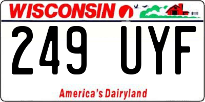 WI license plate 249UYF