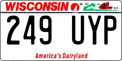 WI license plate 249UYP