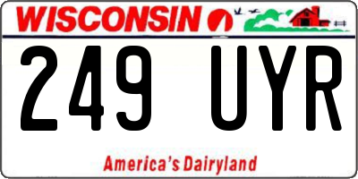 WI license plate 249UYR