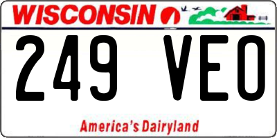WI license plate 249VEO