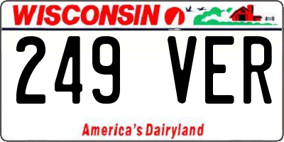 WI license plate 249VER