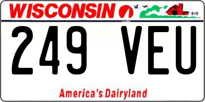 WI license plate 249VEU