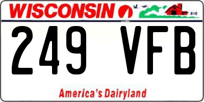 WI license plate 249VFB