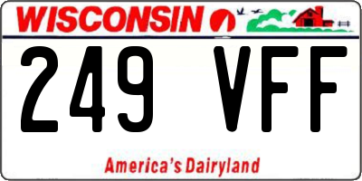 WI license plate 249VFF