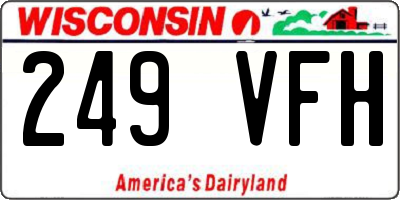 WI license plate 249VFH