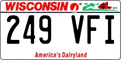WI license plate 249VFI
