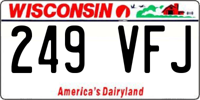WI license plate 249VFJ