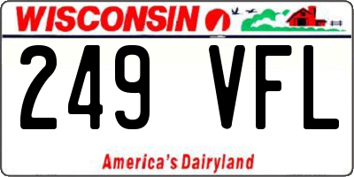 WI license plate 249VFL
