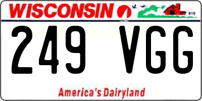 WI license plate 249VGG