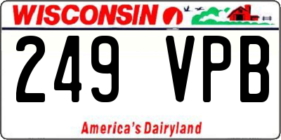 WI license plate 249VPB