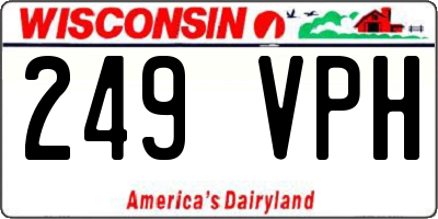 WI license plate 249VPH