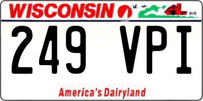 WI license plate 249VPI