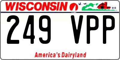 WI license plate 249VPP