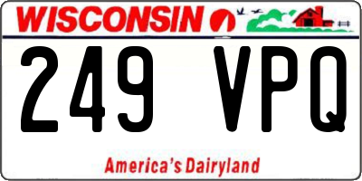 WI license plate 249VPQ