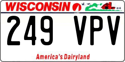 WI license plate 249VPV