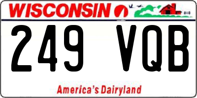WI license plate 249VQB