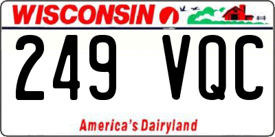 WI license plate 249VQC