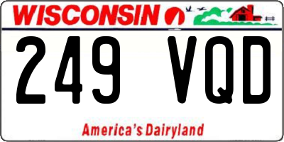 WI license plate 249VQD