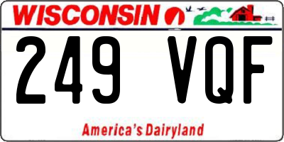 WI license plate 249VQF