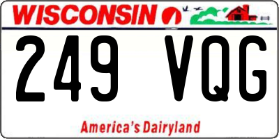 WI license plate 249VQG