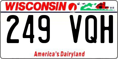 WI license plate 249VQH