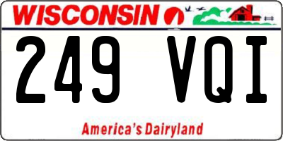 WI license plate 249VQI