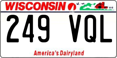 WI license plate 249VQL