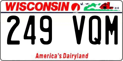 WI license plate 249VQM