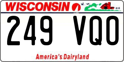 WI license plate 249VQO