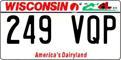 WI license plate 249VQP