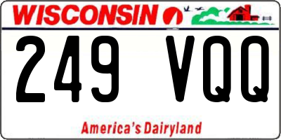 WI license plate 249VQQ