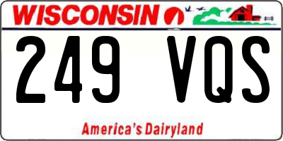 WI license plate 249VQS