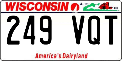 WI license plate 249VQT