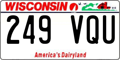 WI license plate 249VQU