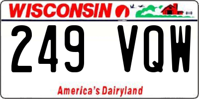 WI license plate 249VQW