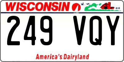 WI license plate 249VQY