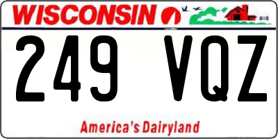 WI license plate 249VQZ