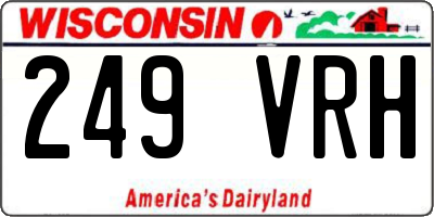 WI license plate 249VRH