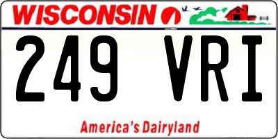 WI license plate 249VRI