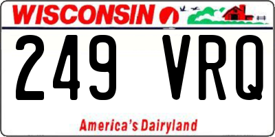 WI license plate 249VRQ