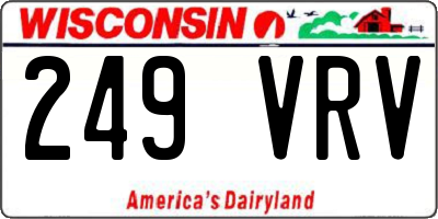 WI license plate 249VRV