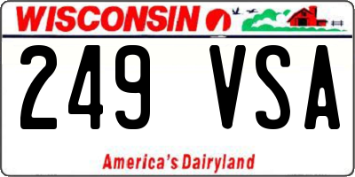 WI license plate 249VSA