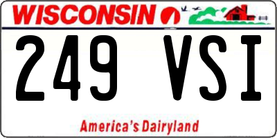 WI license plate 249VSI